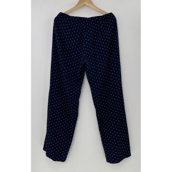 J. Jill Women’s Navy Blue Polka Dot‎ Lightweight Pul On Pants Size Small Preppy - Picture 2 of 10